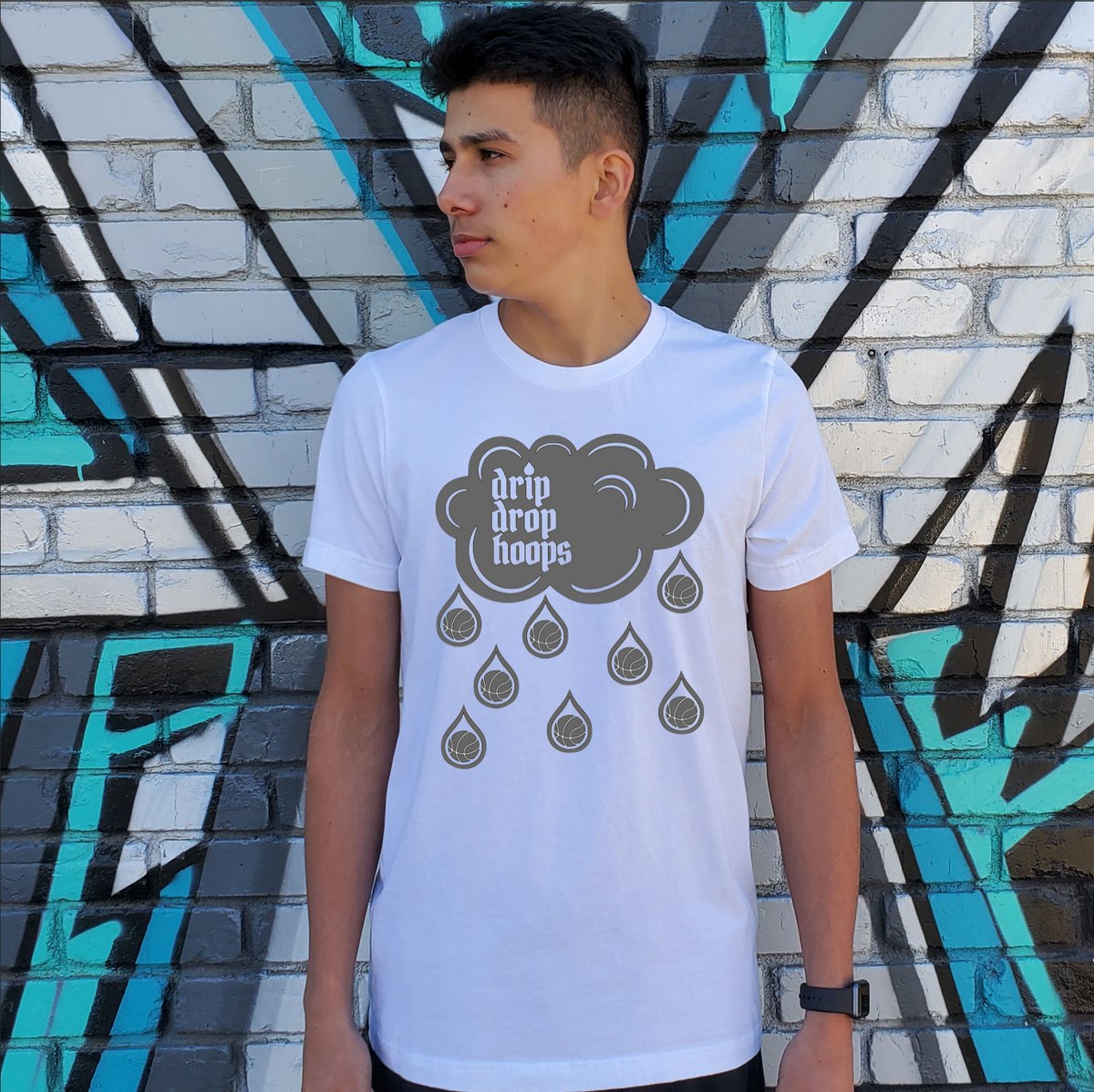 Let It Rain Tee – Drip Drop Hoops